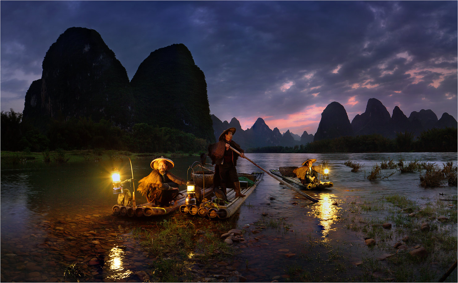 Night Fishing by Yury Pustovoy