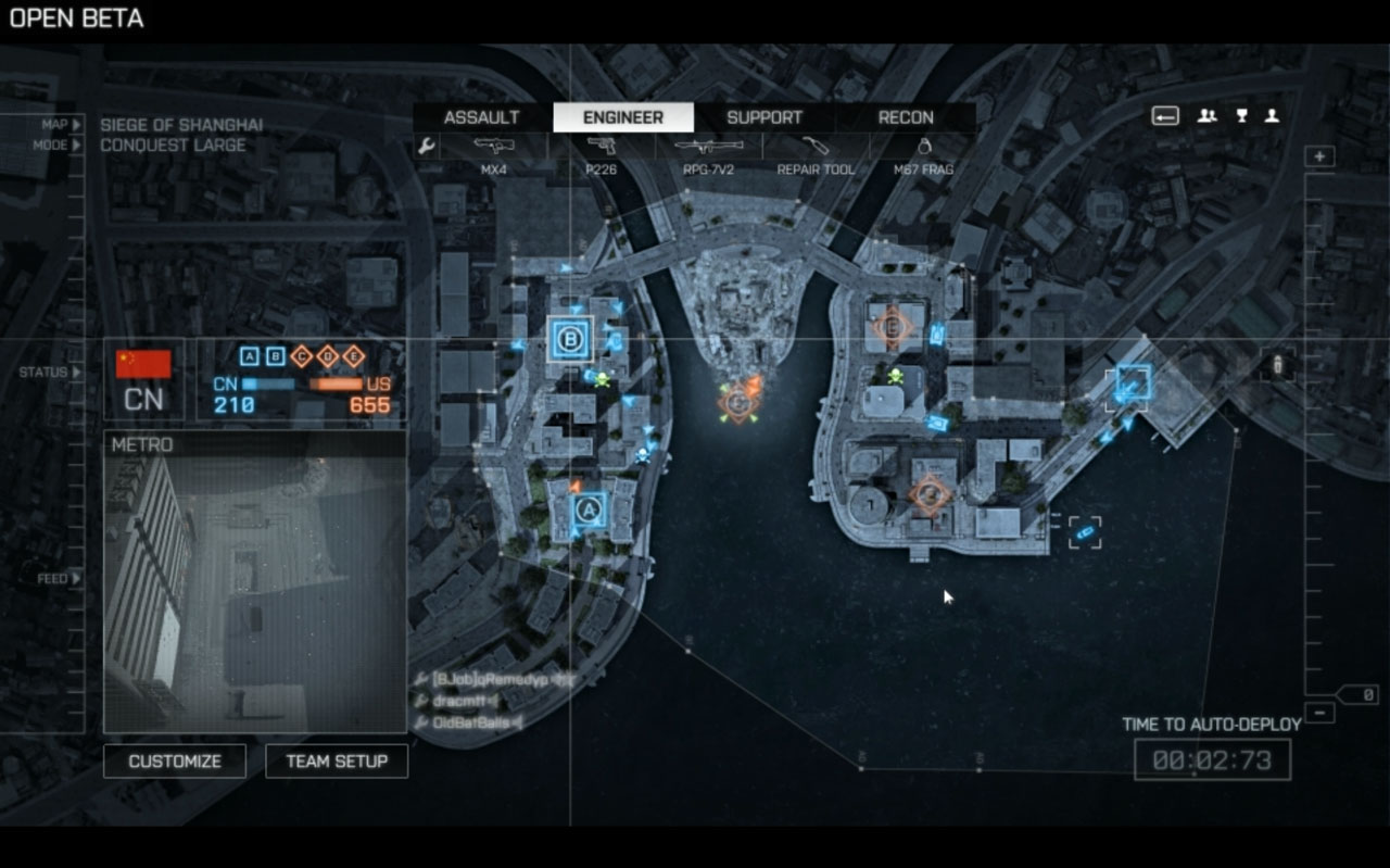 Battlefield 4 Beta Deployment Map