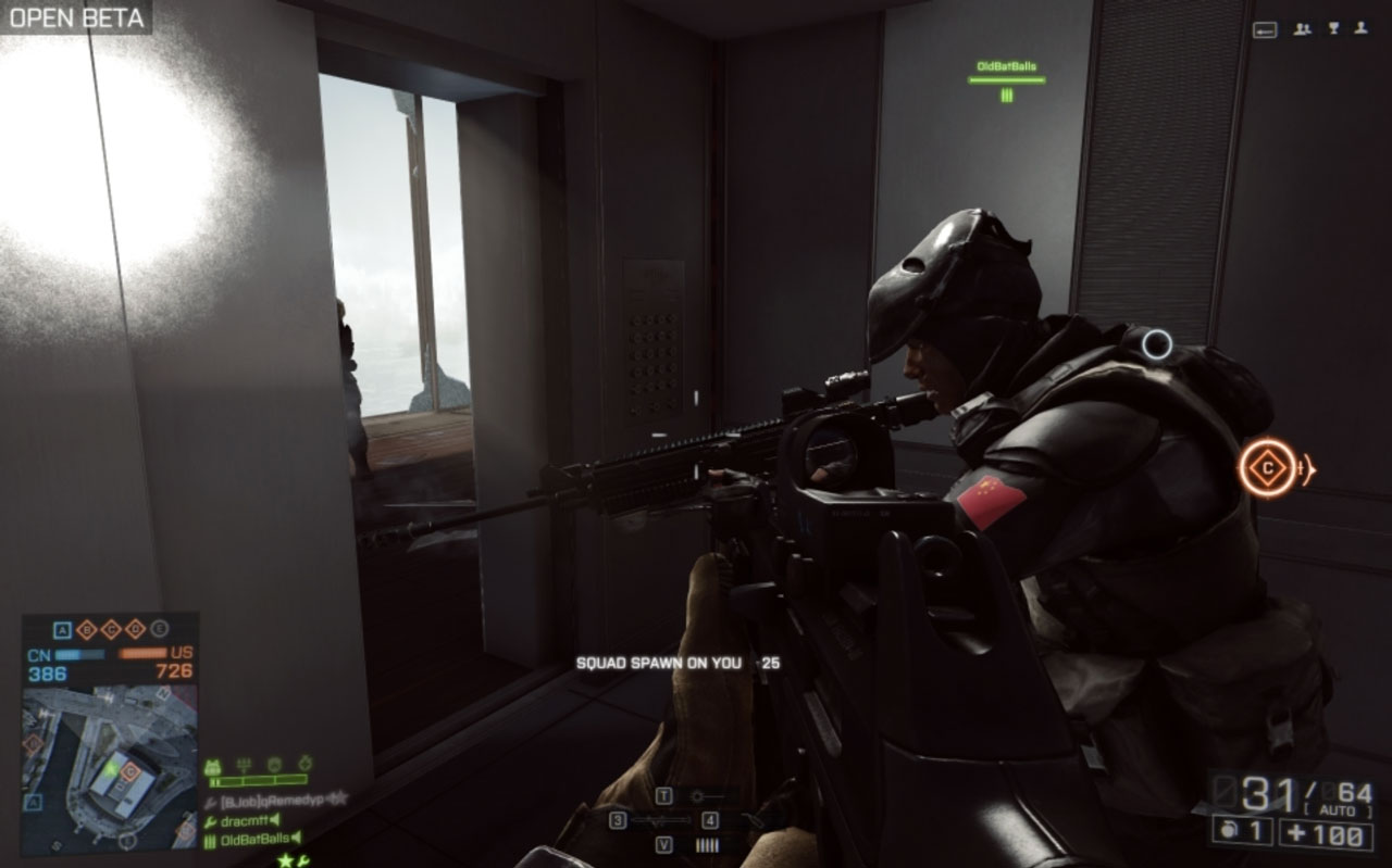 Battlefield 4 Beta in the Elevator