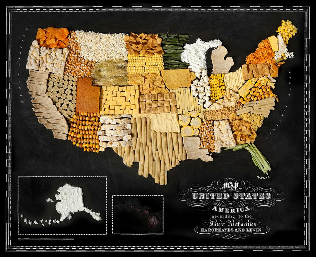 Henry Hargreaves and Caitlin Levin Create Maps Out of Food