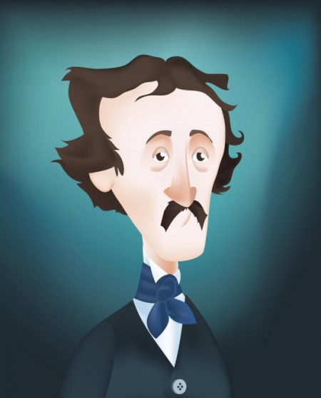 Heroes of Geek Myth: Edgar Allan Poe Illustration