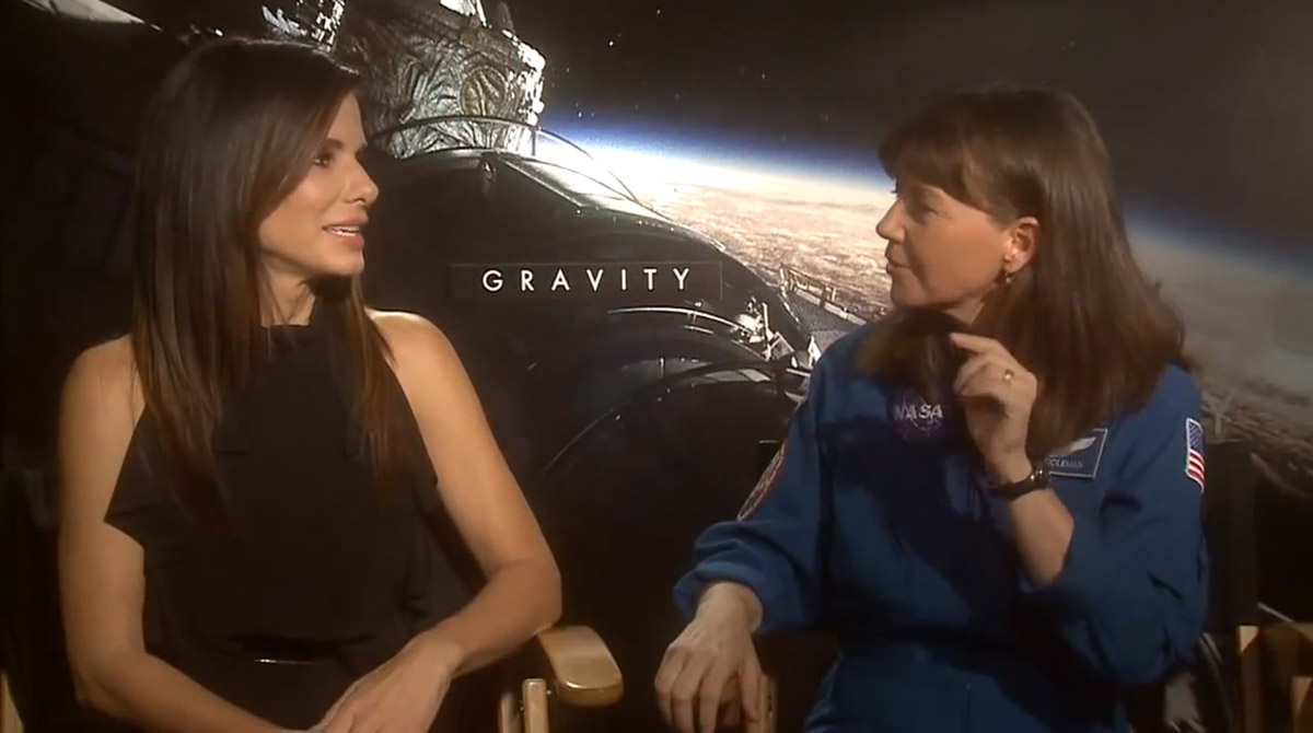 Sandra Bullock and Astronaut Cady Coleman Talk About Flying in Space and The Dangers of Fire on the International Space Station